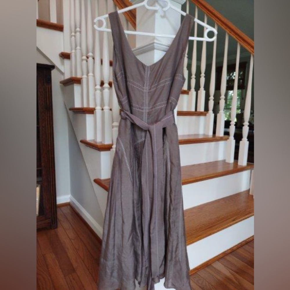 Ariella - Grey Dress with Waist Tie - Medium